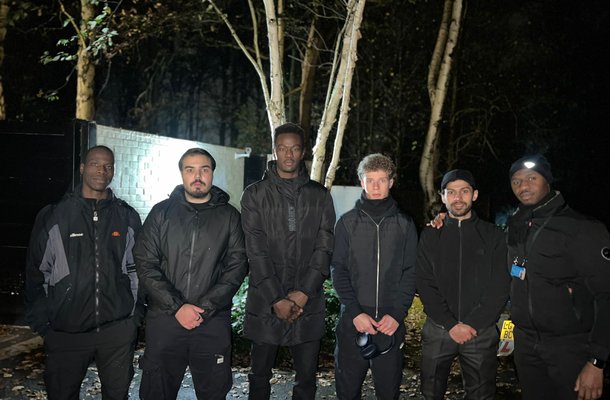 a group photo of multiple security guards