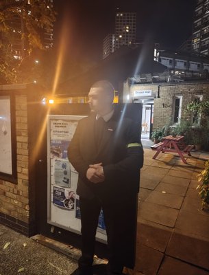 security guard in a hall venue