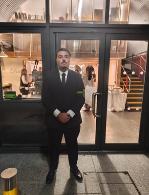 security guard doing door supervision